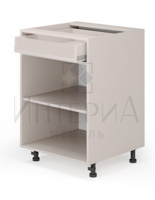 Тумба прямая 400x520x820, универсальная, 1 полка, 1 ящик