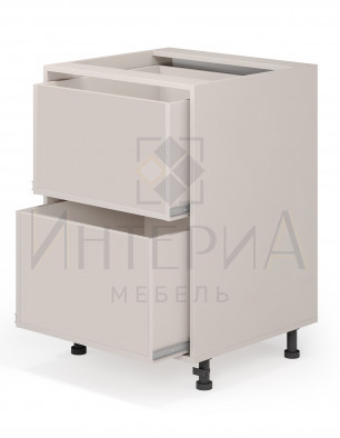 Тумба прямая 350x520x820, универсальная, без полок, 2 ящика