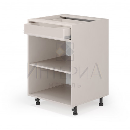 Тумба прямая 400x520x820, универсальная, 1 полка, 1 ящик