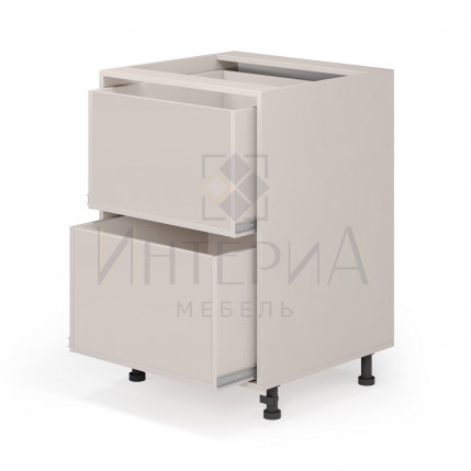 Тумба прямая 350x520x820, универсальная, без полок, 2 ящика